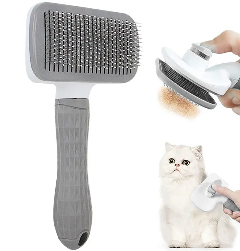 Pet Hair Grooming Brush – Long Hair Remover for Dogs & Cats