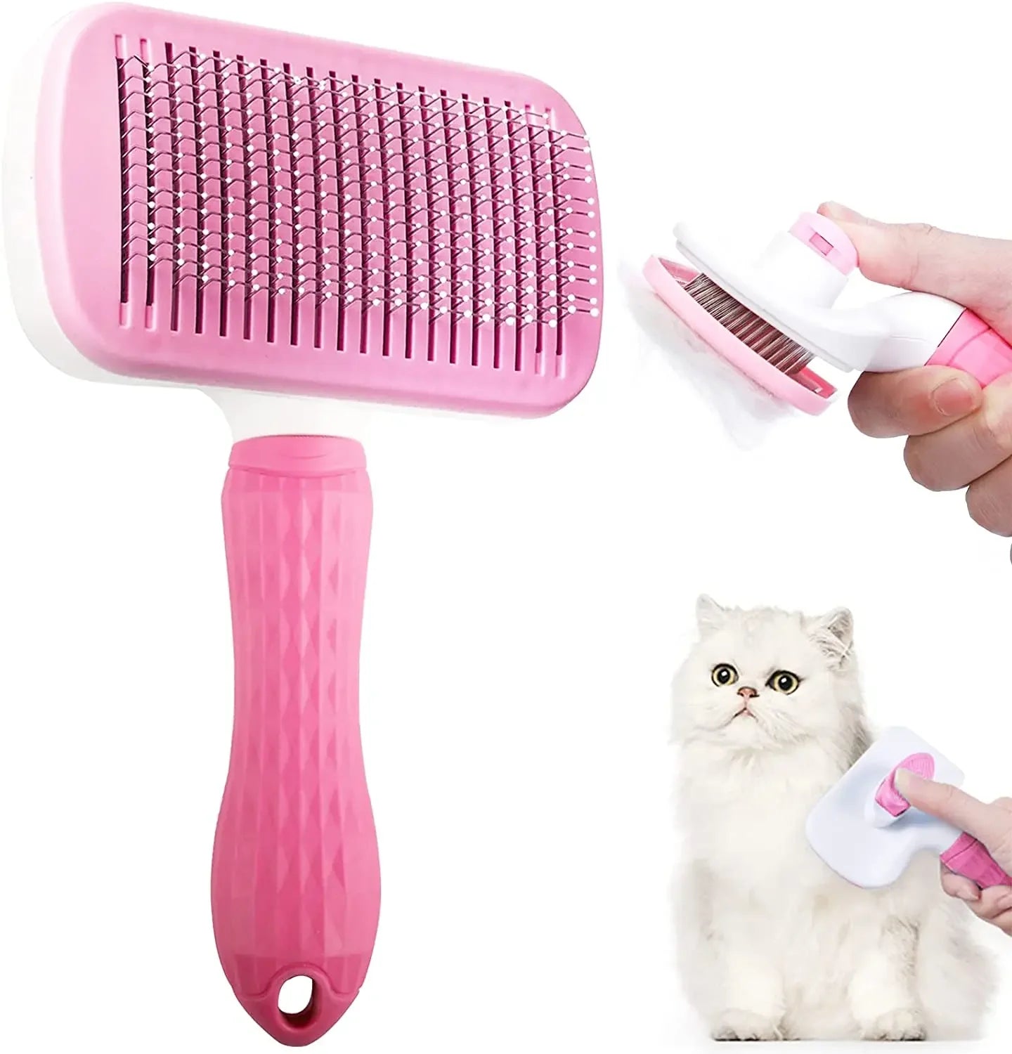 Pet Hair Grooming Brush – Long Hair Remover for Dogs & Cats