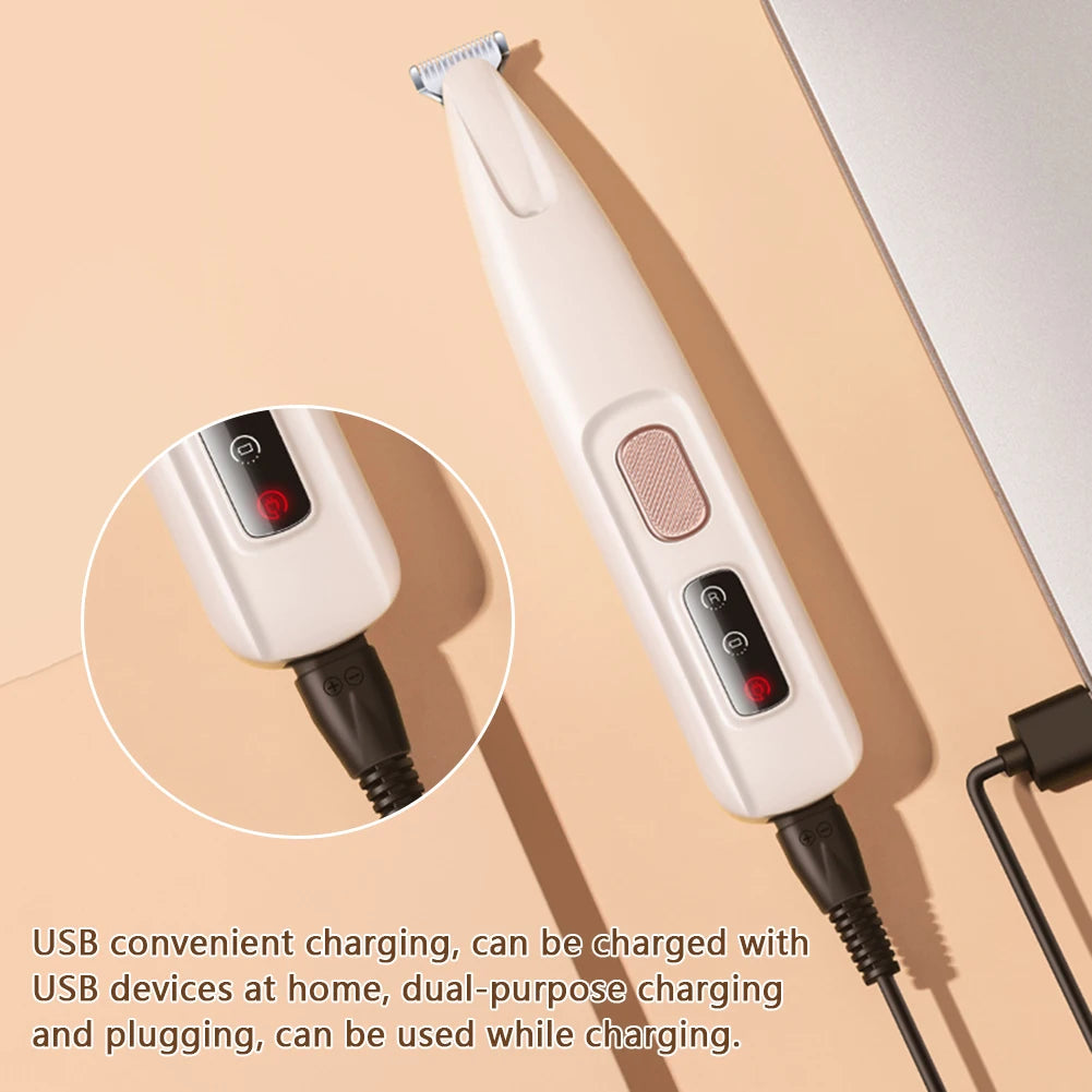 Portable Pet Paw Trimmer with LED Light – Rechargeable Nail Grinder for Dogs & Cats