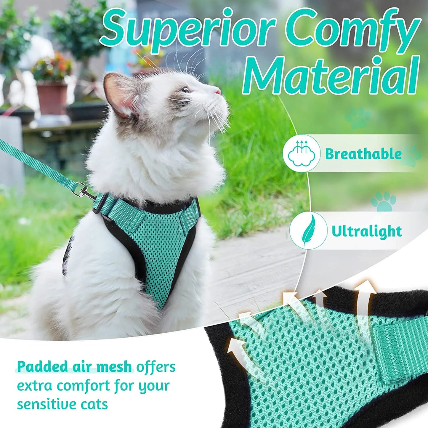 Cat Harness and Leash for Walking.